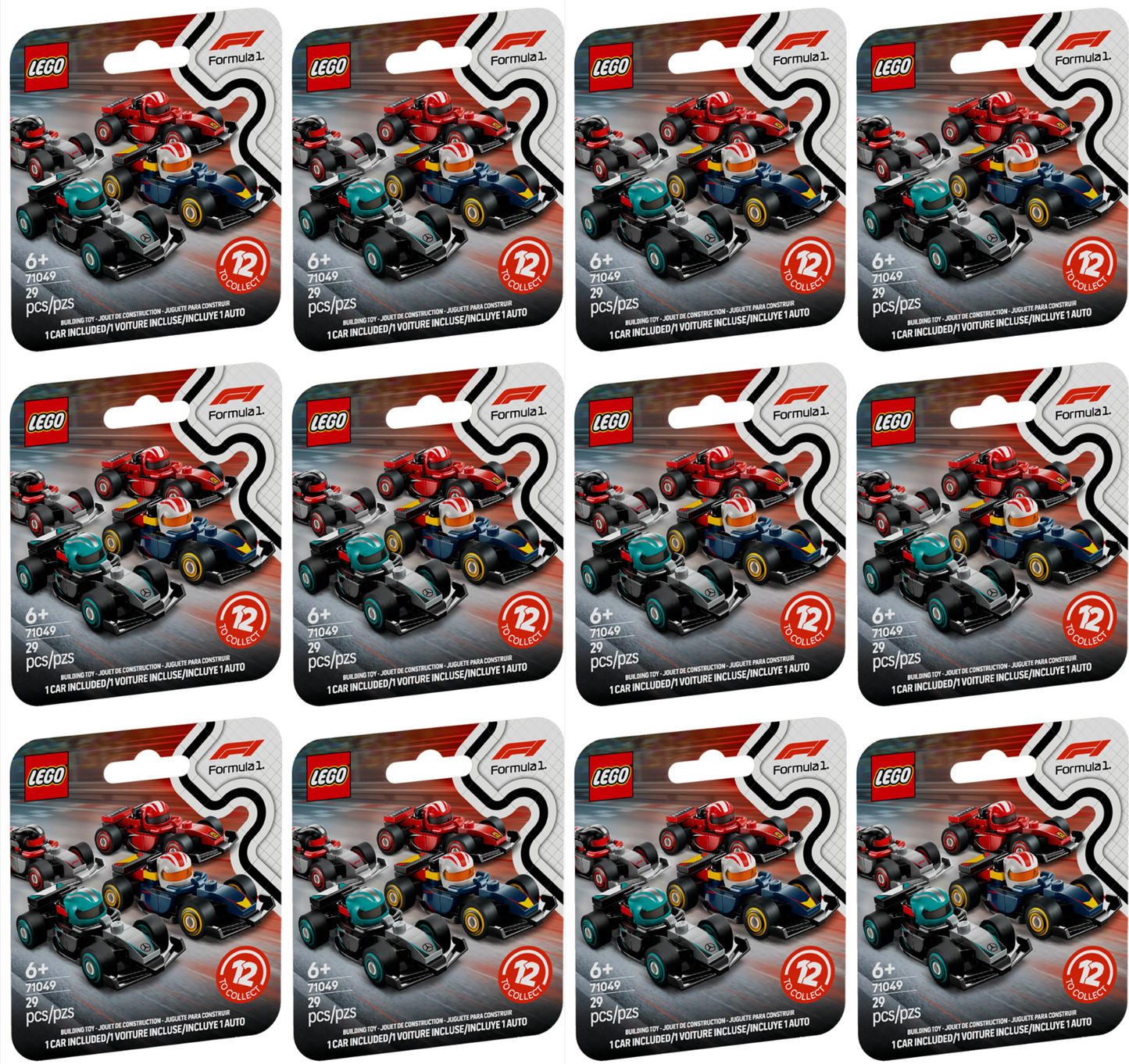 Lego Formula F1 Collectible Race Cars 71049 - Set of 12